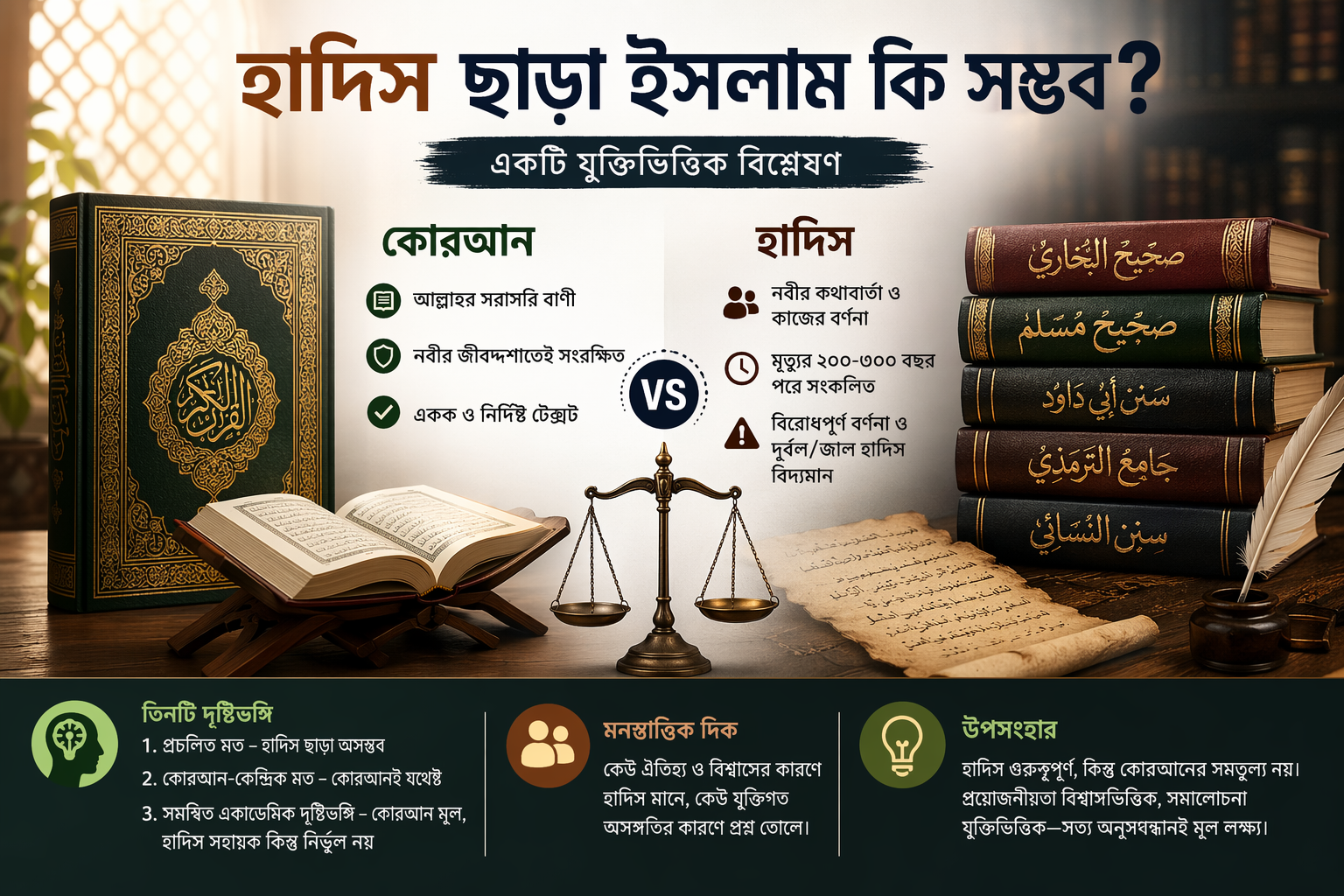 হাদিস ছাড়া ইসলাম কি সম্ভব? — একটি যুক্তিভিত্তিক বিশ্লেষণ